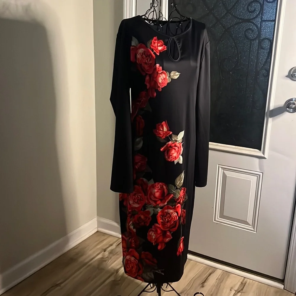 open lace back dress Amazon.com: Dolyues Black Dress with Flower Print Soft Lightweight Long  Sleeves Clothing for Pink Flower Size S : Clothing, Shoes & Jewelry main image 1